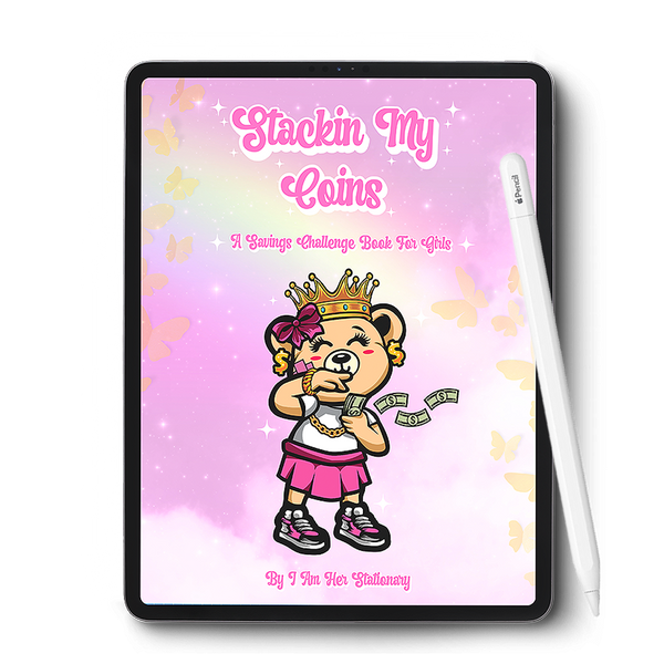 Stacking My Coins Girls Digital Savings Book